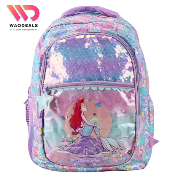 🧜‍♀️Original Smiggle 17-Inch The Little Mermaid School Backpack For Girls Fun Fair Classic Bagpack🎒✨ waodeals