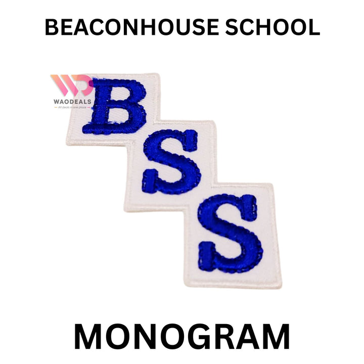 🏫 BSS Beaconhouse School Uniform Monogram Logo Badge 🎖️ High Quality Embroidered Patch Easy to Apply ✨ waodeals