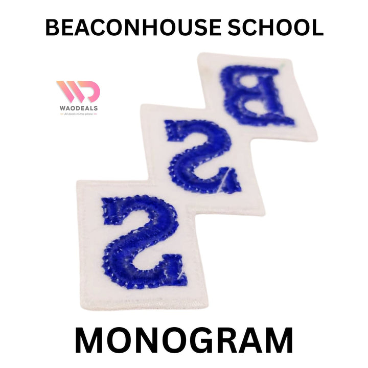 🏫 BSS Beaconhouse School Uniform Monogram Logo Badge 🎖️ High Quality Embroidered Patch Easy to Apply ✨ waodeals
