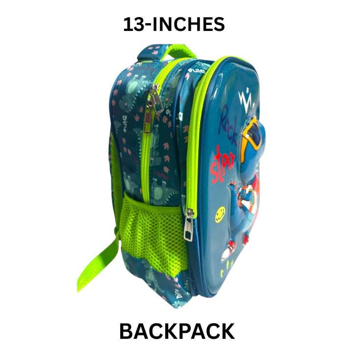 🦖 13 Inches 3D Dino School Bag 🎒 for Nursery to KG Boys waodeals