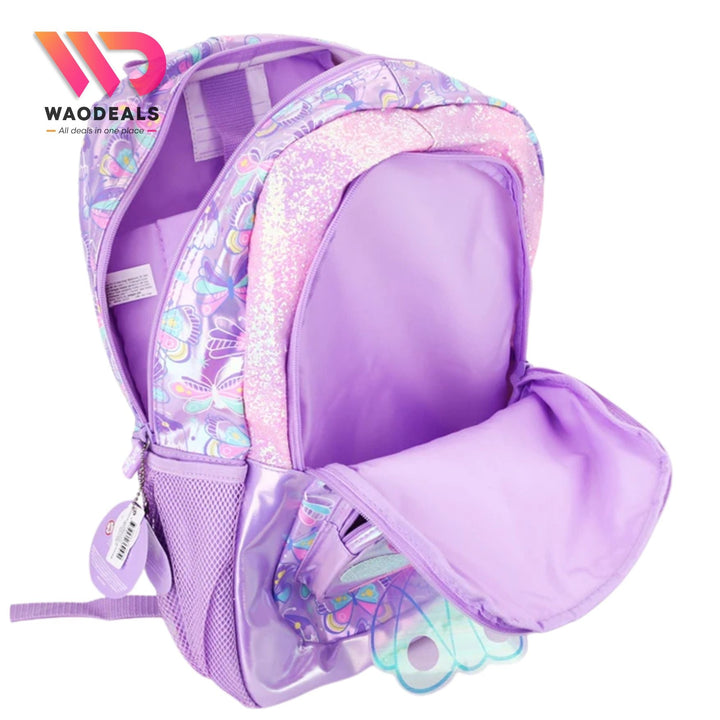 🦋 Original Smiggle 17-Inch Butterfly Backpack for Girls Kids School Bag 🎀✨ waodeals
