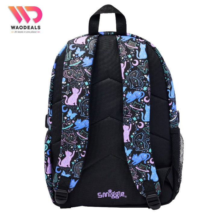 🐾 Original Smiggle 17 Inch Black Cat School Backpack For Girls 🎒 | Fun Fair Classic Bagpack ✨ waodeals