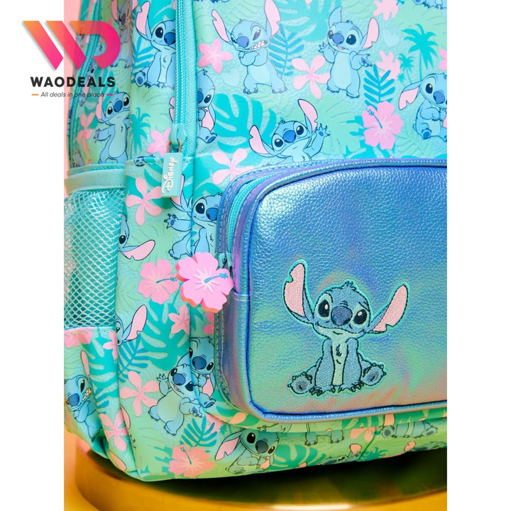 🎒 Original Smiggle 17-Inch Stitch School Backpack | Classic Stitch Bag with 3 Zipped Compartments | Cute Durable Kids School Bag ✨ waodeals