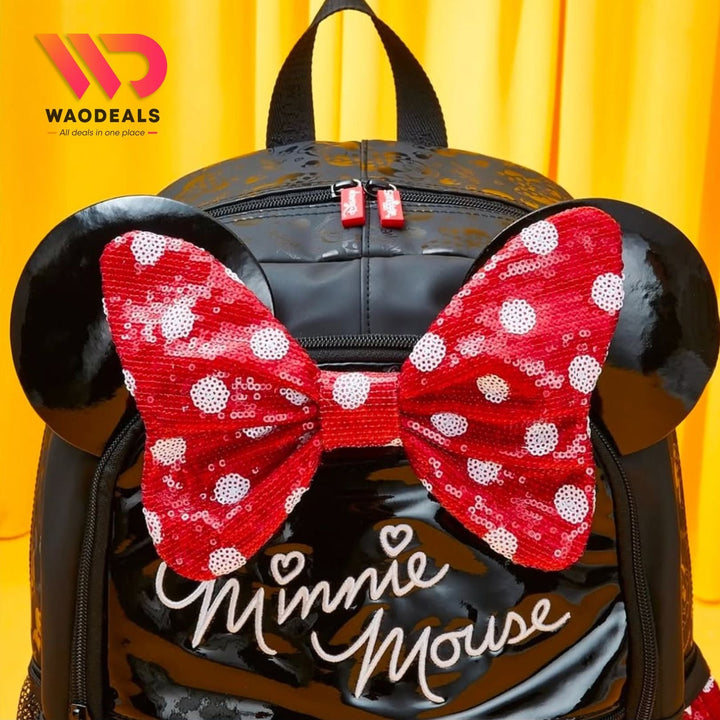 🎀 Original Smiggle 17-Inch Minnie Mouse School Backpack | Classic Disney Bag with 3 Zipped Compartments ✨ waodeals