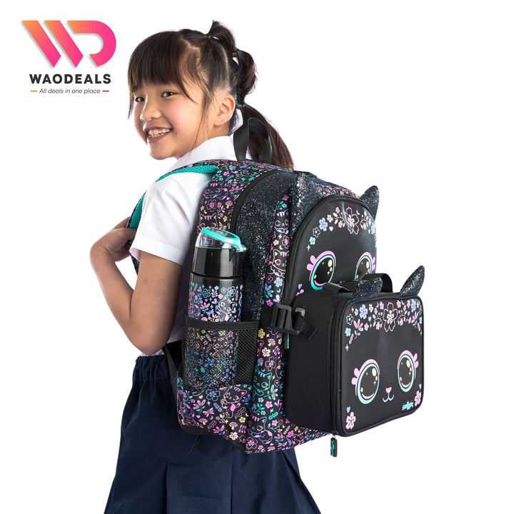 🎒 Original Smiggle 17-Inch Cat Eclipse School Backpack | Classic Kids Bag✨ waodeals