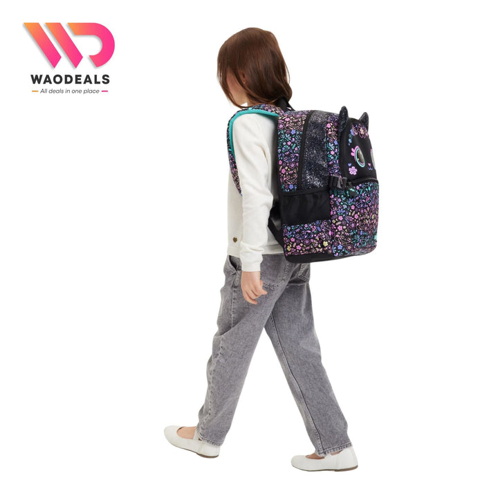 🎒 Original Smiggle 17-Inch Cat Eclipse School Backpack | Classic Kids Bag✨ waodeals
