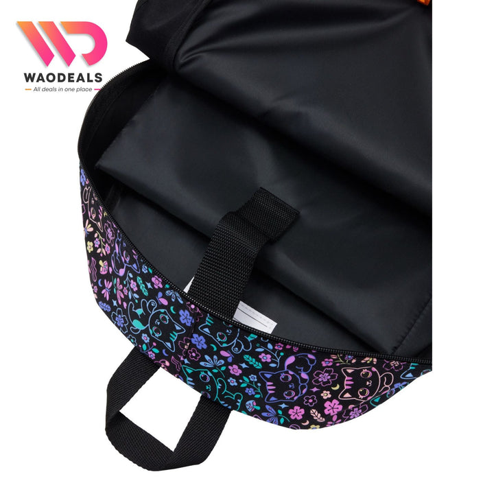🎒 Original Smiggle 17-Inch Cat Eclipse School Backpack | Classic Kids Bag✨ waodeals