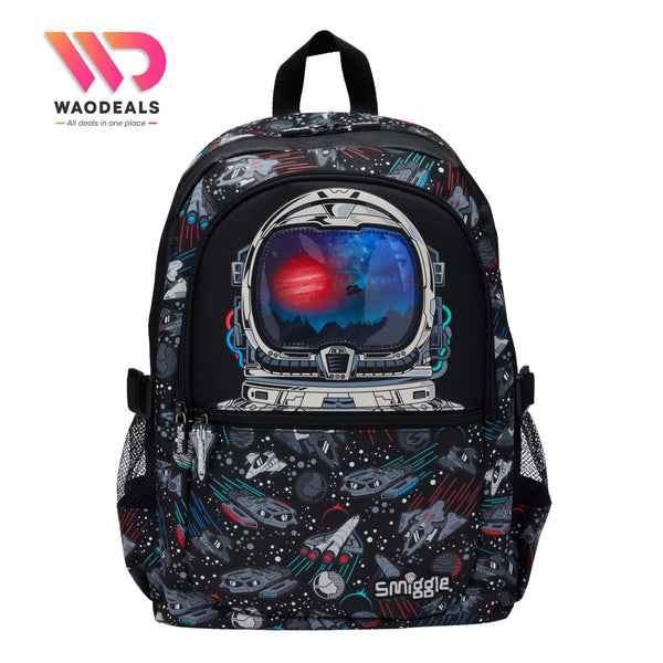 🚀 Original Smiggle 17-Inch Space Astronaut Eclipse Classic School Backpack ✨ waodeals