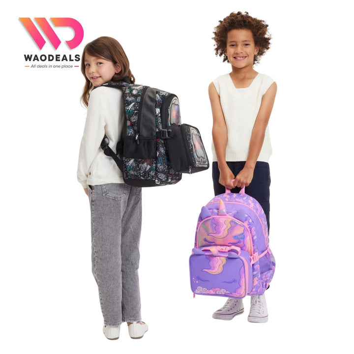 🚀 Original Smiggle 17-Inch Space Astronaut Eclipse Classic School Backpack ✨ waodeals