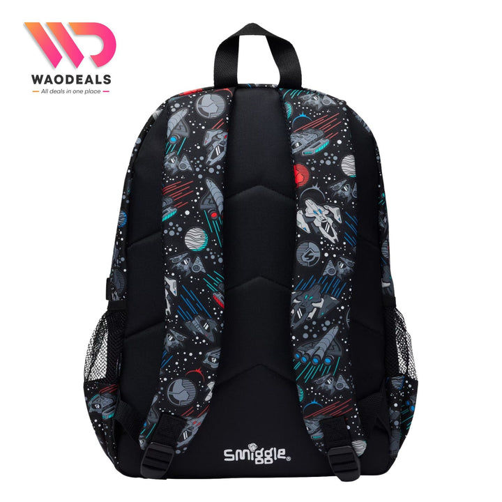 🚀 Original Smiggle 17-Inch Space Astronaut Eclipse Classic School Backpack ✨ waodeals