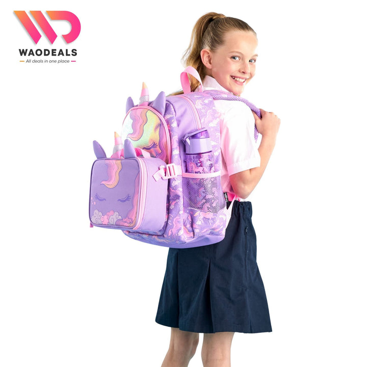 🦄 Original Smiggle 17-Inch Unicorn Eclipse Classic School Backpack | Kids Girls Boys Bag🎒✨ waodeals