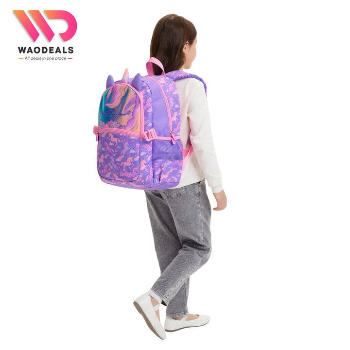 🦄 Original Smiggle 17-Inch Unicorn Eclipse Classic School Backpack | Kids Girls Boys Bag🎒✨ waodeals