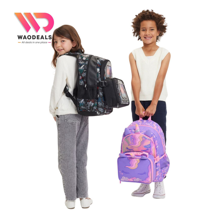 🦄 Original Smiggle 17-Inch Unicorn Eclipse Classic School Backpack | Kids Girls Boys Bag🎒✨ waodeals
