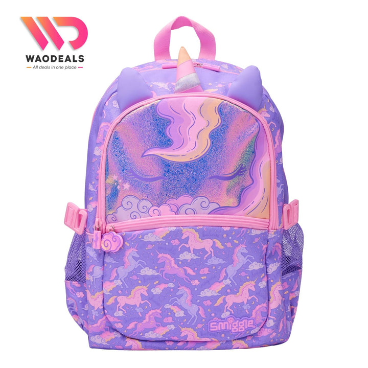 🦄 Original Smiggle 17-Inch Unicorn Eclipse Classic School Backpack | Kids Girls Boys Bag🎒✨ waodeals