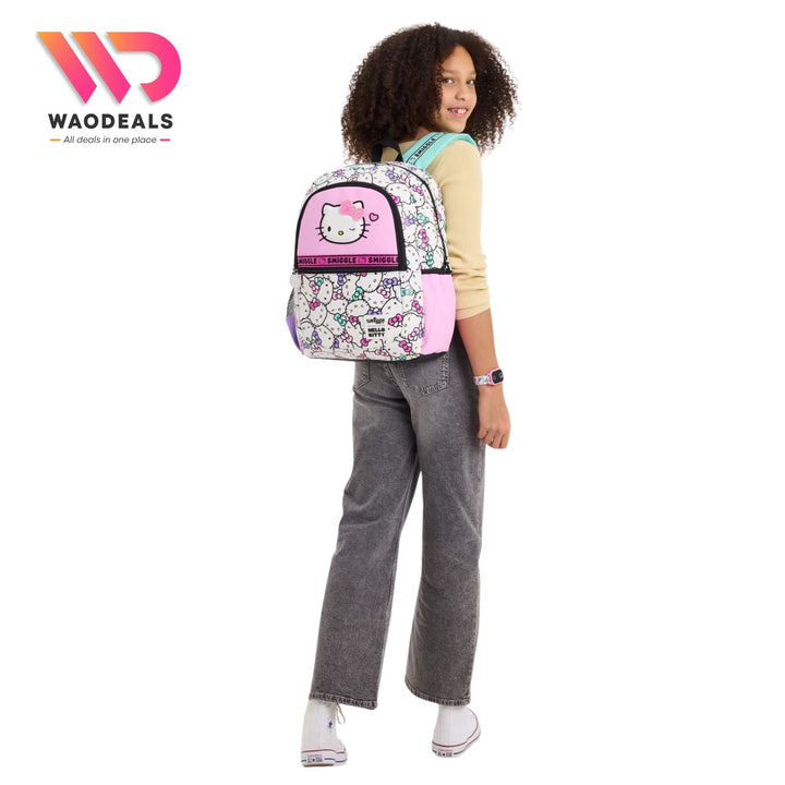 🎒 Original Smiggle 17-Inch Hello Kitty Classic School Backpack✨ waodeals
