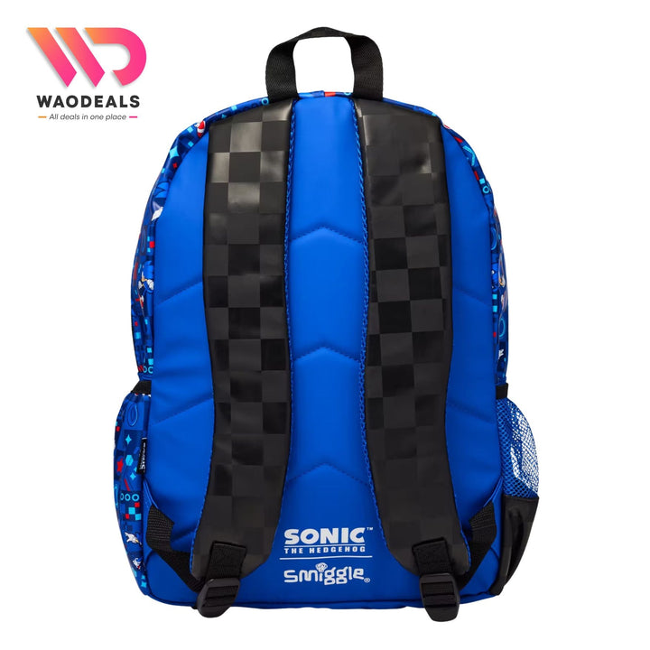 ✨ Original Smiggle 17-Inch Sonic Senior Kids School Backpack Boys Cartoon School Bag waodeals