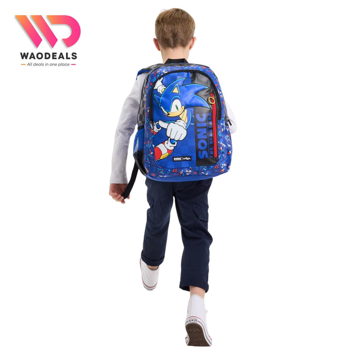 ✨ Original Smiggle 17-Inch Sonic Senior Kids School Backpack Boys Cartoon School Bag waodeals