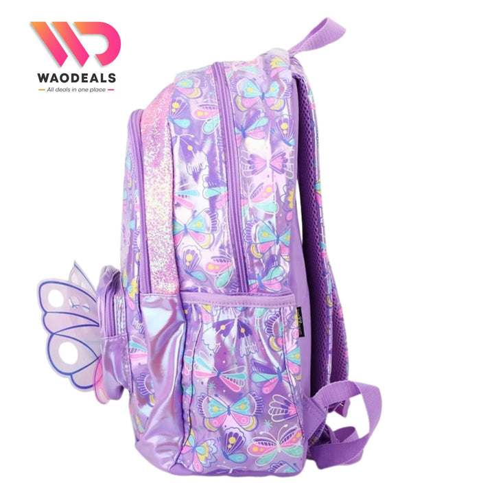 🦋 Original Smiggle 17-Inch Butterfly Backpack for Girls Kids School Bag 🎀✨ waodeals