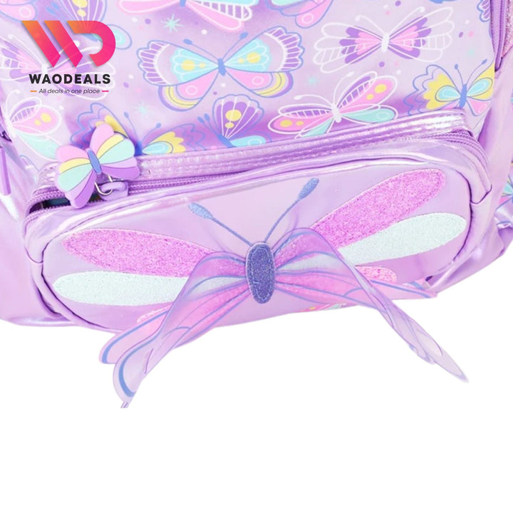 🦋 Original Smiggle 17-Inch Butterfly Backpack for Girls Kids School Bag 🎀✨ waodeals