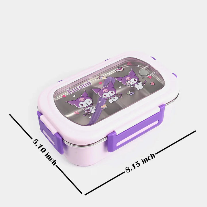 ✨ Kids Characters Lunch Box – 2-Compartment Stainless Steel Container with Spoon waodeals