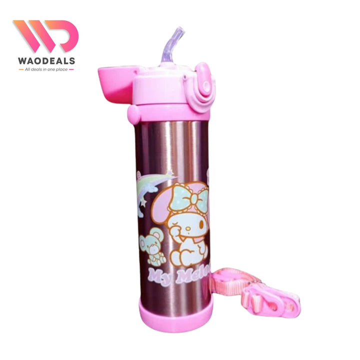🎀 Disney Girls Melody Cartoon Stainless Steel Water Bottle | 500ml Double Wall Insulated 💧🐰 waodeals