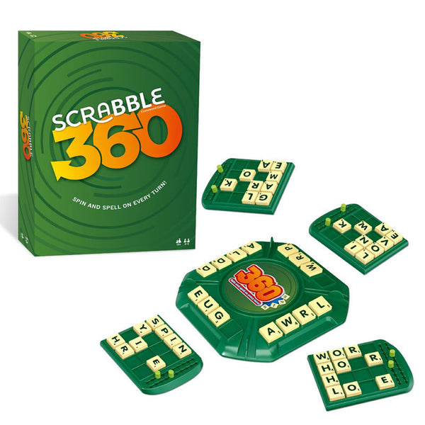 Unleash Your Vocabulary Skills with SCRABBLE 360 A Dynamic Letter Spelling Prop and Engaging Word Learning Game for English and Crossword Puzzles