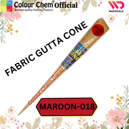1Pc Colour Chem Fabric Gutta Cone – Premium Outliner for Textile Art on Silk, Cotton, Organza, All Fabrics & More waodeals