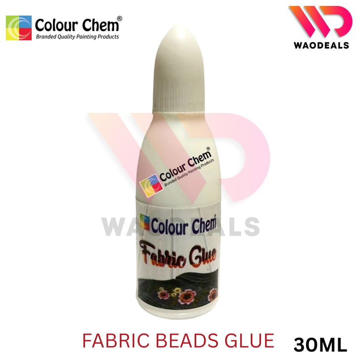 Colour Chem All-Purpose Fabric Glue 30ml - Strong Adhesive for Mirror Work, Laces, Sequins & Stones waodeals