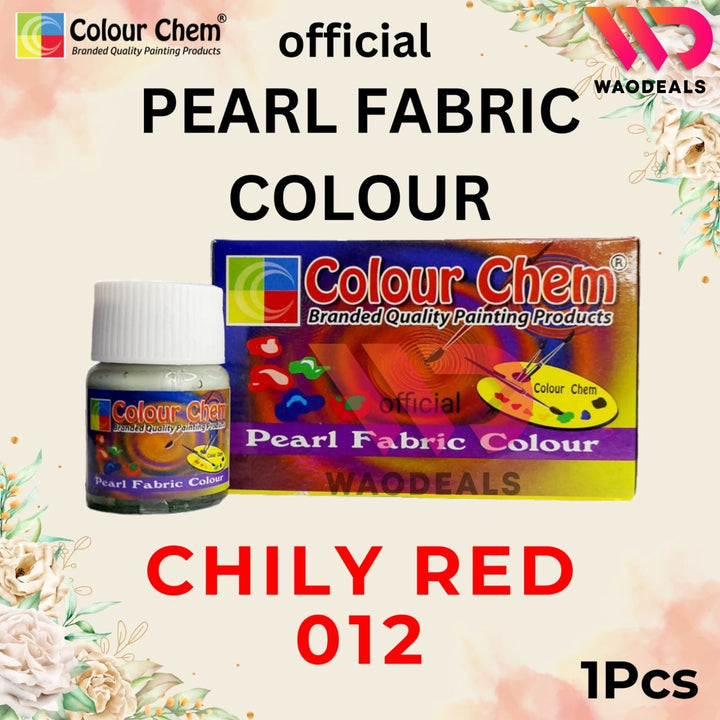 1Pc Colour Chem Pearl Fabric Paint - Metallic Glossy & Shiny Colors for Fabrics | 40 Shades (20ml) waodeals