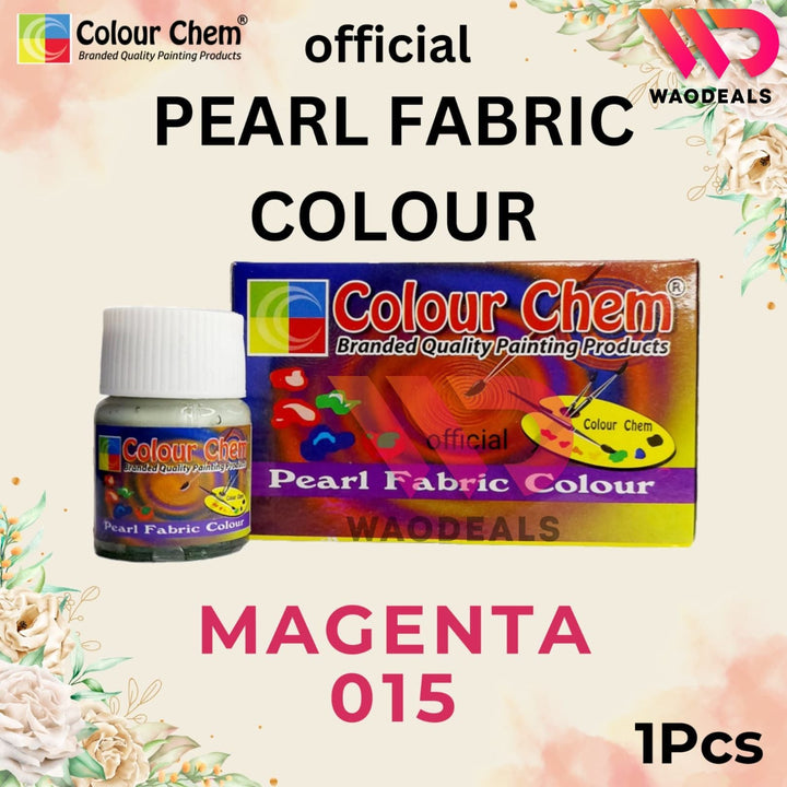 1Pc Colour Chem Pearl Fabric Paint - Metallic Glossy & Shiny Colors for Fabrics | 40 Shades (20ml) waodeals