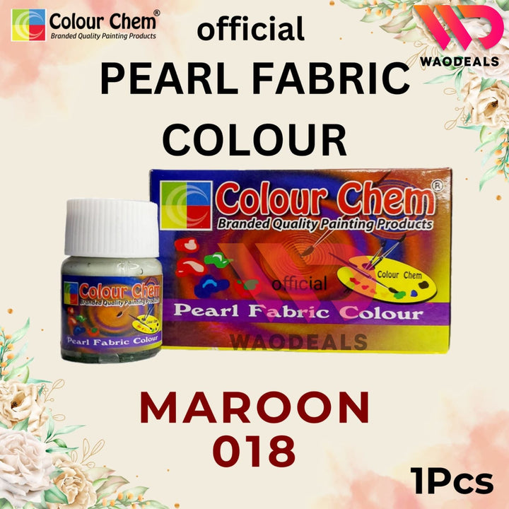 1Pc Colour Chem Pearl Fabric Paint - Metallic Glossy & Shiny Colors for Fabrics | 40 Shades (20ml) waodeals