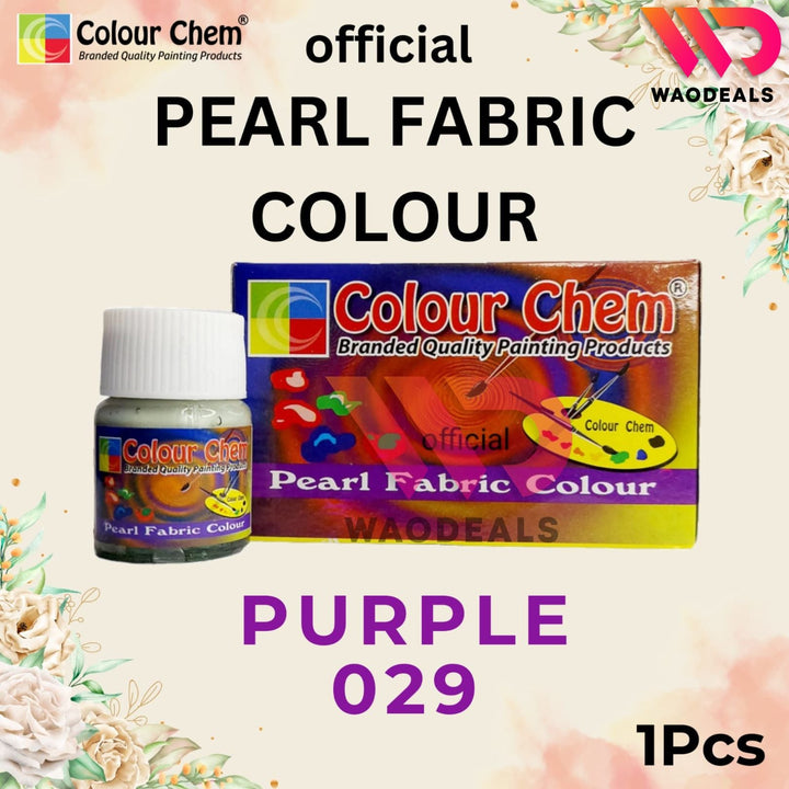 1Pc Colour Chem Pearl Fabric Paint - Metallic Glossy & Shiny Colors for Fabrics | 40 Shades (20ml) waodeals