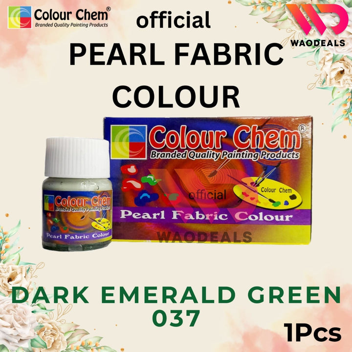1Pc Colour Chem Pearl Fabric Paint - Metallic Glossy & Shiny Colors for Fabrics | 40 Shades (20ml) waodeals