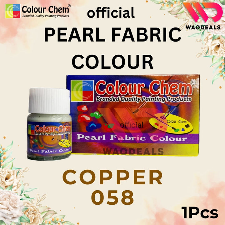 1Pc Colour Chem Pearl Fabric Paint - Metallic Glossy & Shiny Colors for Fabrics | 40 Shades (20ml) waodeals