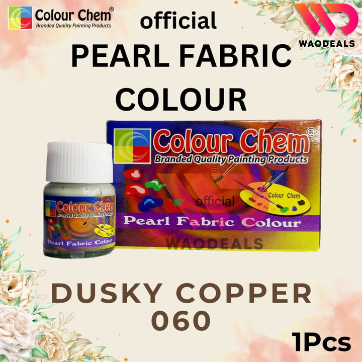 1Pc Colour Chem Pearl Fabric Paint - Metallic Glossy & Shiny Colors for Fabrics | 40 Shades (20ml) waodeals
