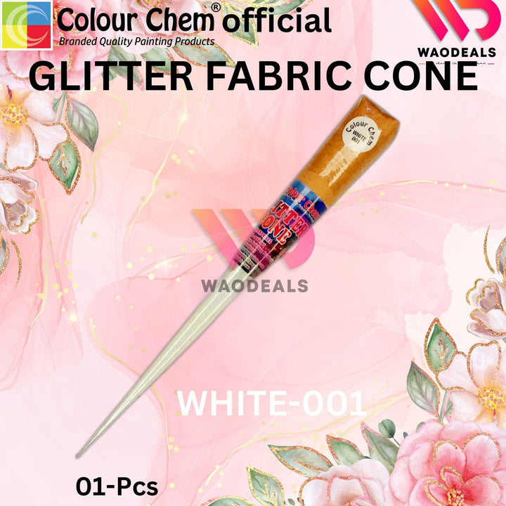 1Pc Colour Chem Sparkle Glitter Fabric Cone Outliner – Versatile Glitter Paint for Silk, Organza, All kind of Fabric, Wood, Metal & DIY Projects waodeals