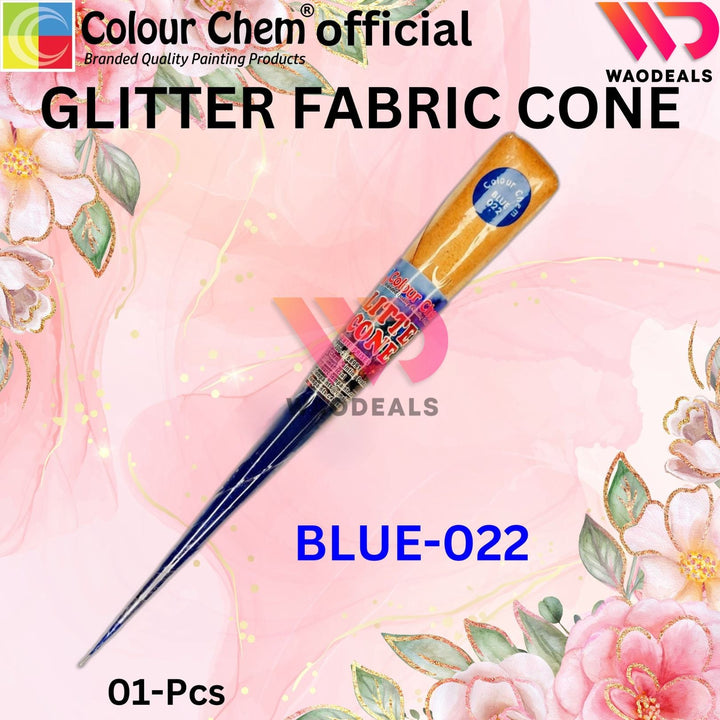 1Pc Colour Chem Sparkle Glitter Fabric Cone Outliner – Versatile Glitter Paint for Silk, Organza, All kind of Fabric, Wood, Metal & DIY Projects waodeals