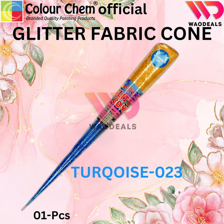 1Pc Colour Chem Sparkle Glitter Fabric Cone Outliner – Versatile Glitter Paint for Silk, Organza, All kind of Fabric, Wood, Metal & DIY Projects waodeals