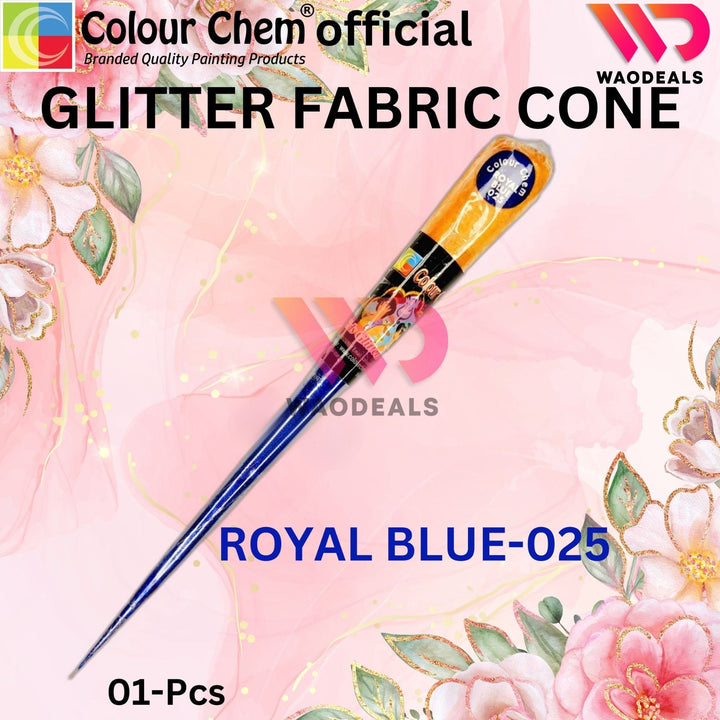 1Pc Colour Chem Sparkle Glitter Fabric Cone Outliner – Versatile Glitter Paint for Silk, Organza, All kind of Fabric, Wood, Metal & DIY Projects waodeals
