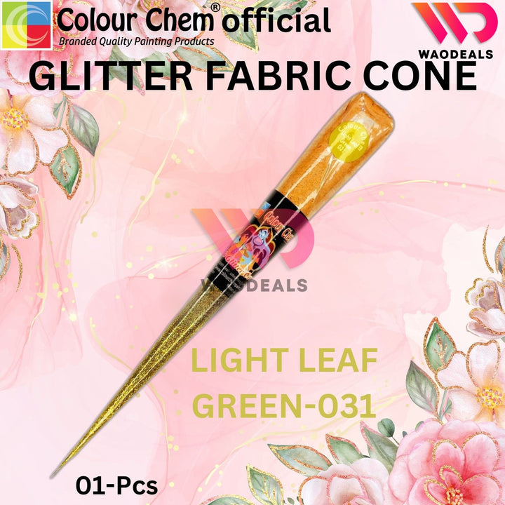 1Pc Colour Chem Sparkle Glitter Fabric Cone Outliner – Versatile Glitter Paint for Silk, Organza, All kind of Fabric, Wood, Metal & DIY Projects waodeals
