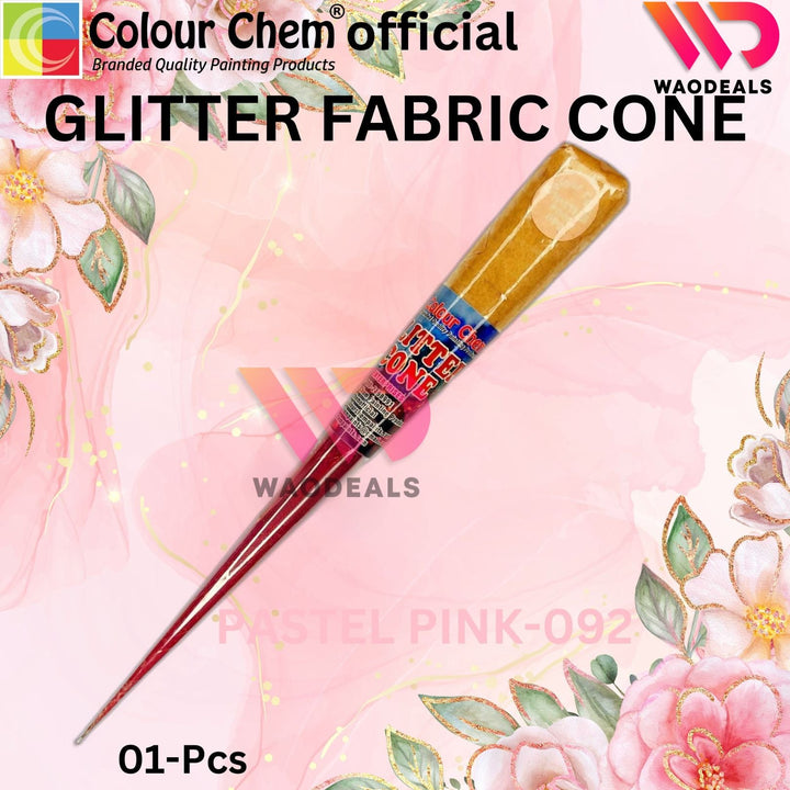 1Pc Colour Chem Sparkle Glitter Fabric Cone Outliner – Versatile Glitter Paint for Silk, Organza, All kind of Fabric, Wood, Metal & DIY Projects waodeals