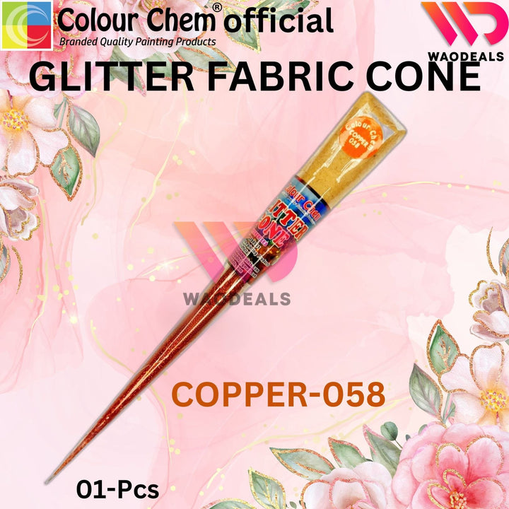 1Pc Colour Chem Sparkle Glitter Fabric Cone Outliner – Versatile Glitter Paint for Silk, Organza, All kind of Fabric, Wood, Metal & DIY Projects waodeals