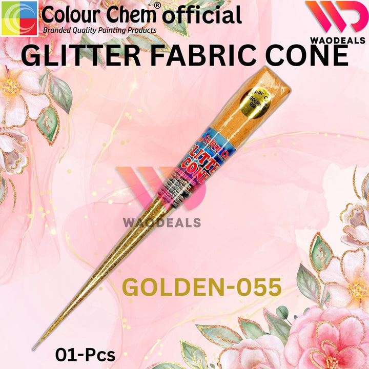 1Pc Colour Chem Sparkle Glitter Fabric Cone Outliner – Versatile Glitter Paint for Silk, Organza, All kind of Fabric, Wood, Metal & DIY Projects waodeals