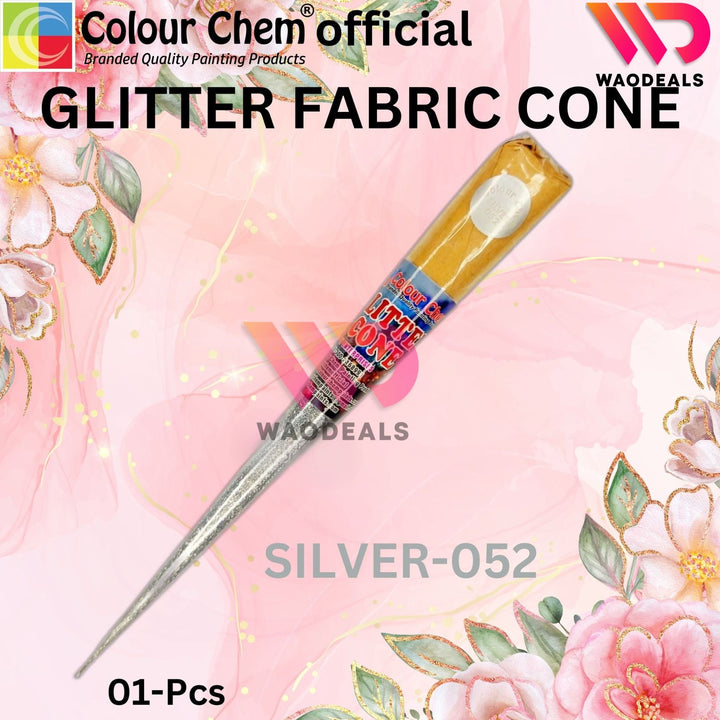 1Pc Colour Chem Sparkle Glitter Fabric Cone Outliner – Versatile Glitter Paint for Silk, Organza, All kind of Fabric, Wood, Metal & DIY Projects waodeals