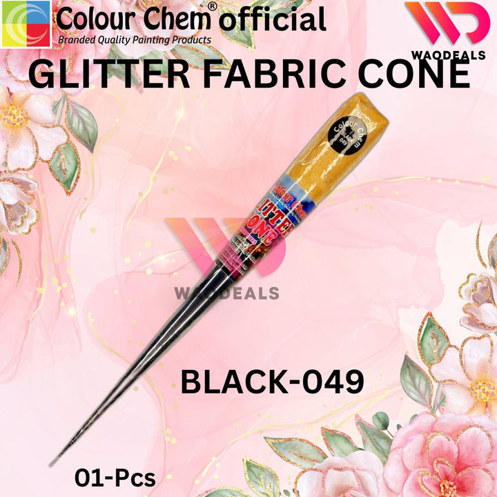 1Pc Colour Chem Sparkle Glitter Fabric Cone Outliner – Versatile Glitter Paint for Silk, Organza, All kind of Fabric, Wood, Metal & DIY Projects waodeals