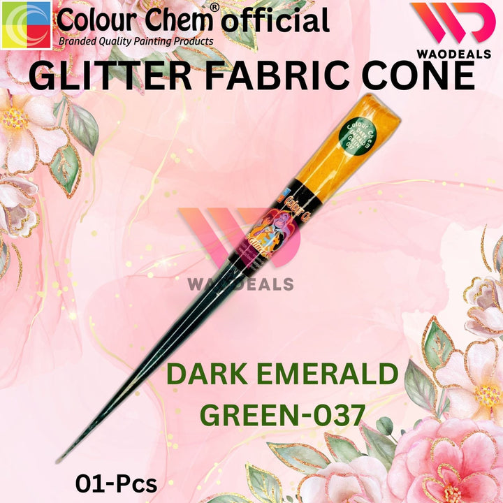 1Pc Colour Chem Sparkle Glitter Fabric Cone Outliner – Versatile Glitter Paint for Silk, Organza, All kind of Fabric, Wood, Metal & DIY Projects waodeals