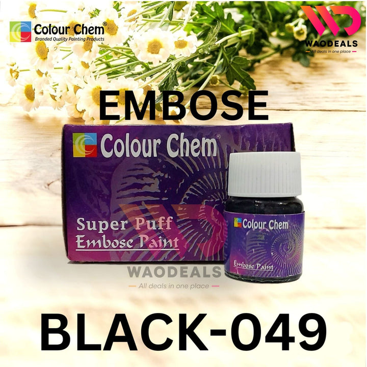 01Pc Colour Chem Emboss Fabric Paints – 3D Raised Effect for Clothes – Choose From Basic 6 Vibrant Colors waodeals