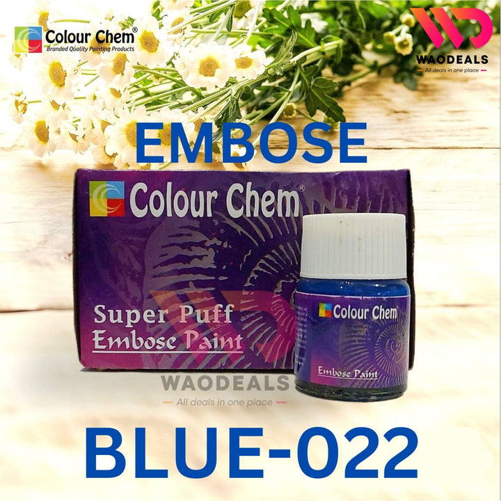 01Pc Colour Chem Emboss Fabric Paints – 3D Raised Effect for Clothes – Choose From Basic 6 Vibrant Colors waodeals
