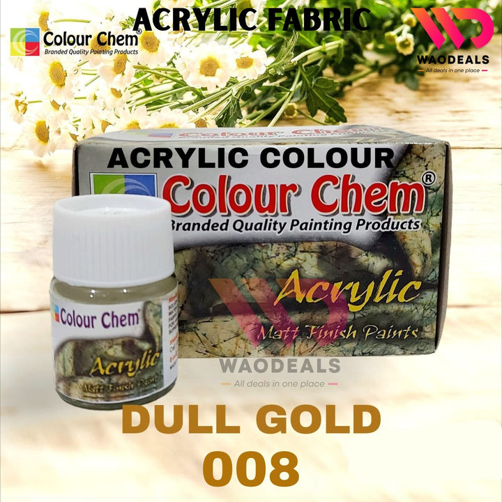 1Pc Colour Chem Acrylic Fabric Paint – Matte Finish – 20ML Bottle – All Shades Available – Textile & Multi-Surface Use🎨🧵🖌️ waodeals