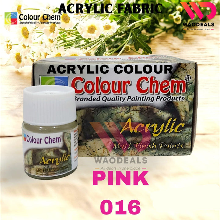 1Pc Colour Chem Acrylic Fabric Paint – Matte Finish – 20ML Bottle – All Shades Available – Textile & Multi-Surface Use🎨🧵🖌️ waodeals